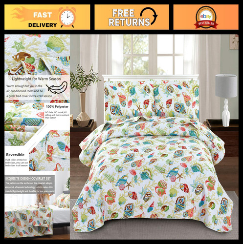 Colorful seashell quilt set - set,