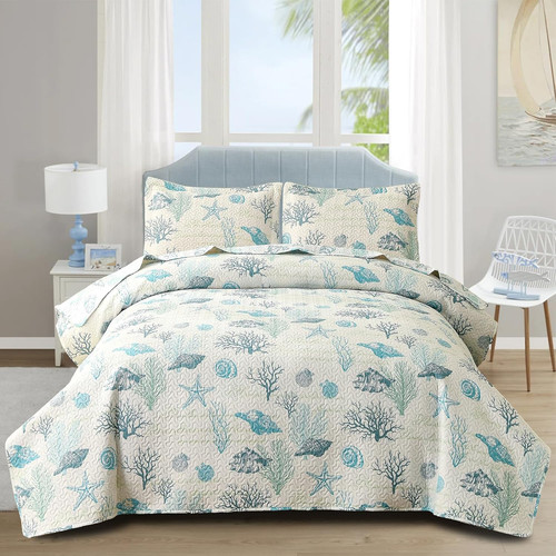 3pcs ocean theme quilts - quilts, set
