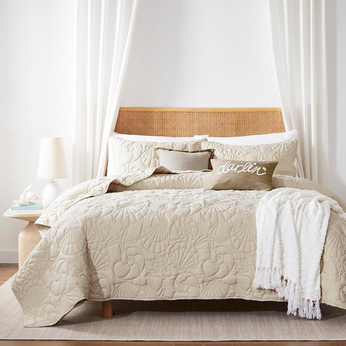 Coastal beach beige queen size - beach,