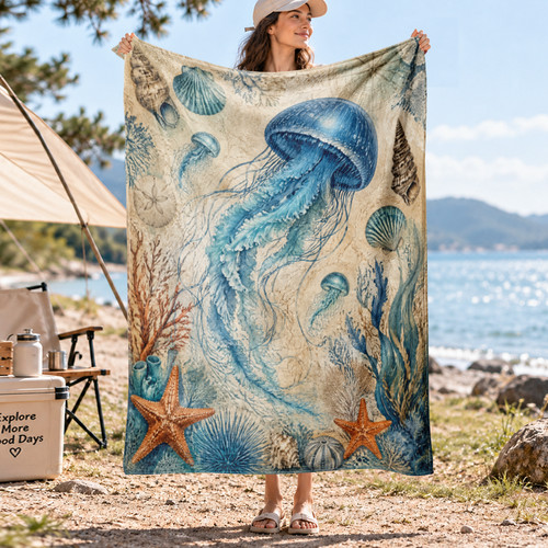 Vintage jellyfish seashell - vintage,