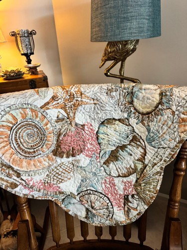 Throw blanket coastal seashell - throw,