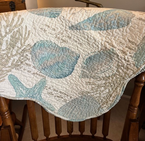Throw blanket cotton seashell - blanket,